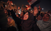 Egyptians Celebrate Mubarak Resignation                                                             